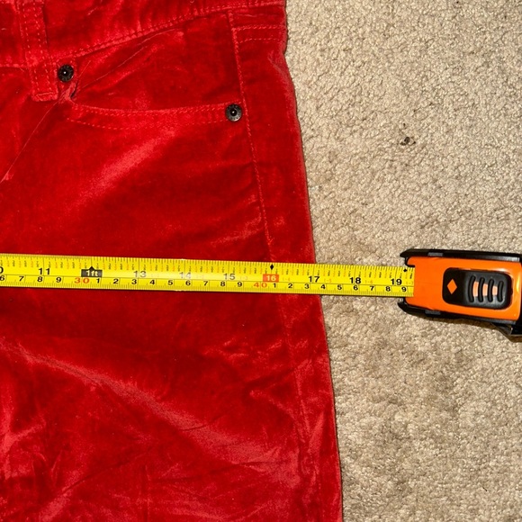 J. Crew Red Velvet Toothpick Pants Women's Size 24 - Picture 9 of 10